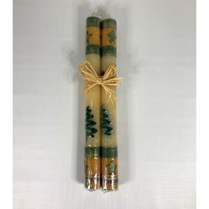 African Kapula Hand Painted Candles Christmas Holiday Tree Star Country